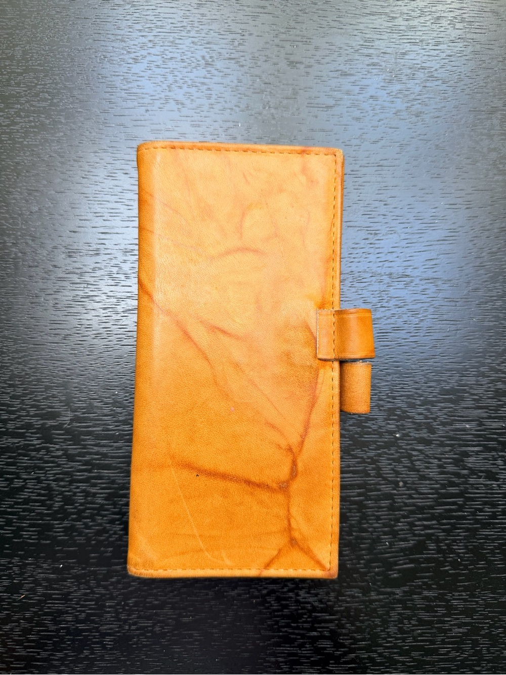 Tan Leather Wallet with Pen Loop